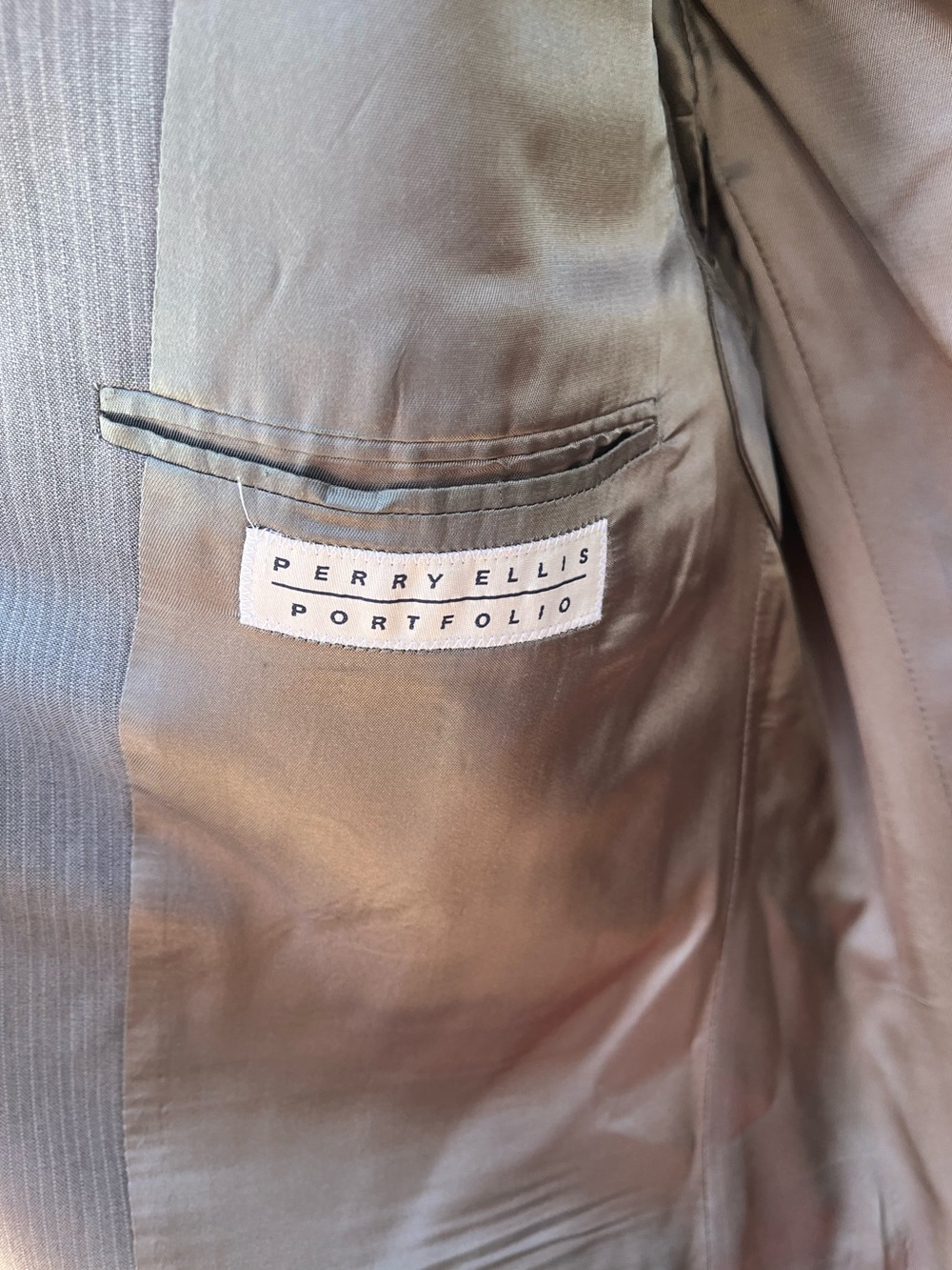 PERRY ELLIS | Gray Suit Jacket with Subtle Texture 44/36 - Picture 5 of 11